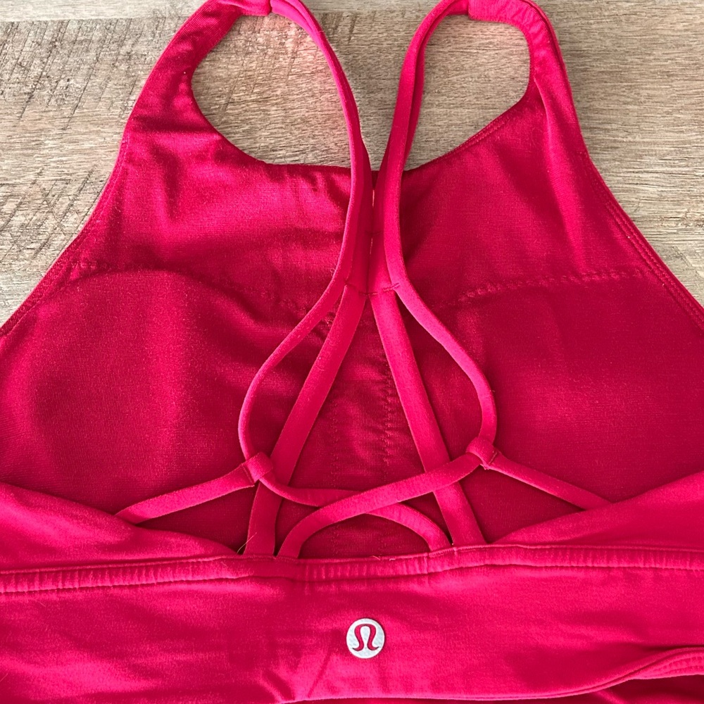 Lululemon Athletica x Soul Cycle High Neck Red Sports Bra